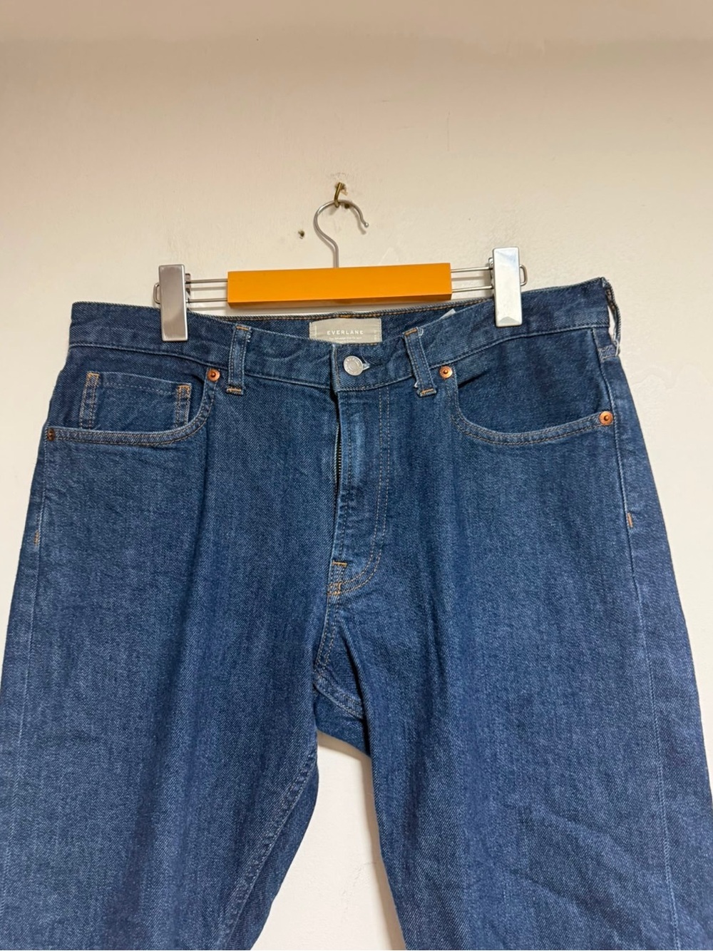Everlane The Selvedge Slim Fit Jean Organic Cotton Dark Wash 33x32 - Picture 4 of 7